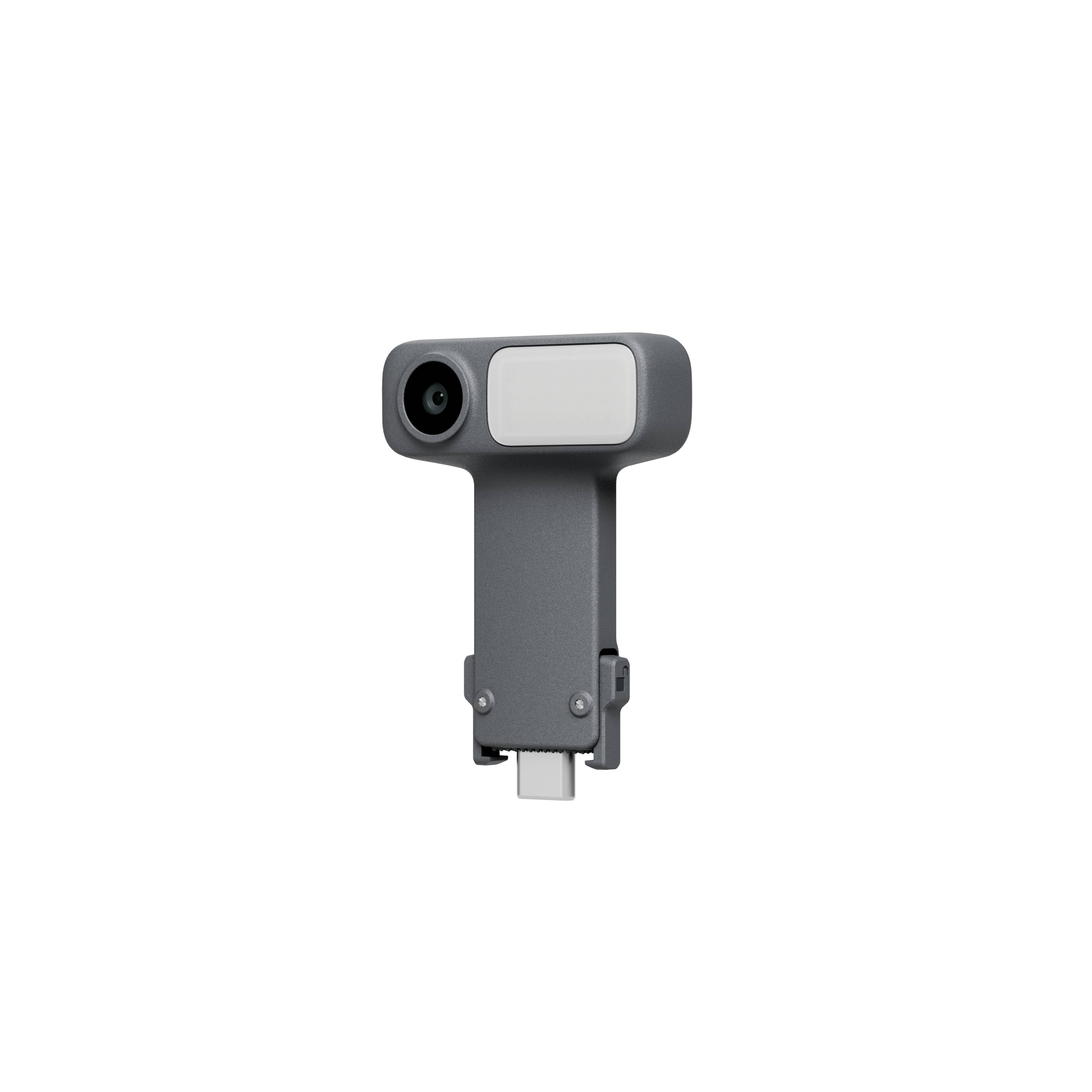DJI OM Multifunctional Module 2: Kompakter Anbau-Adapter mit Kamera und Verbindungselement.