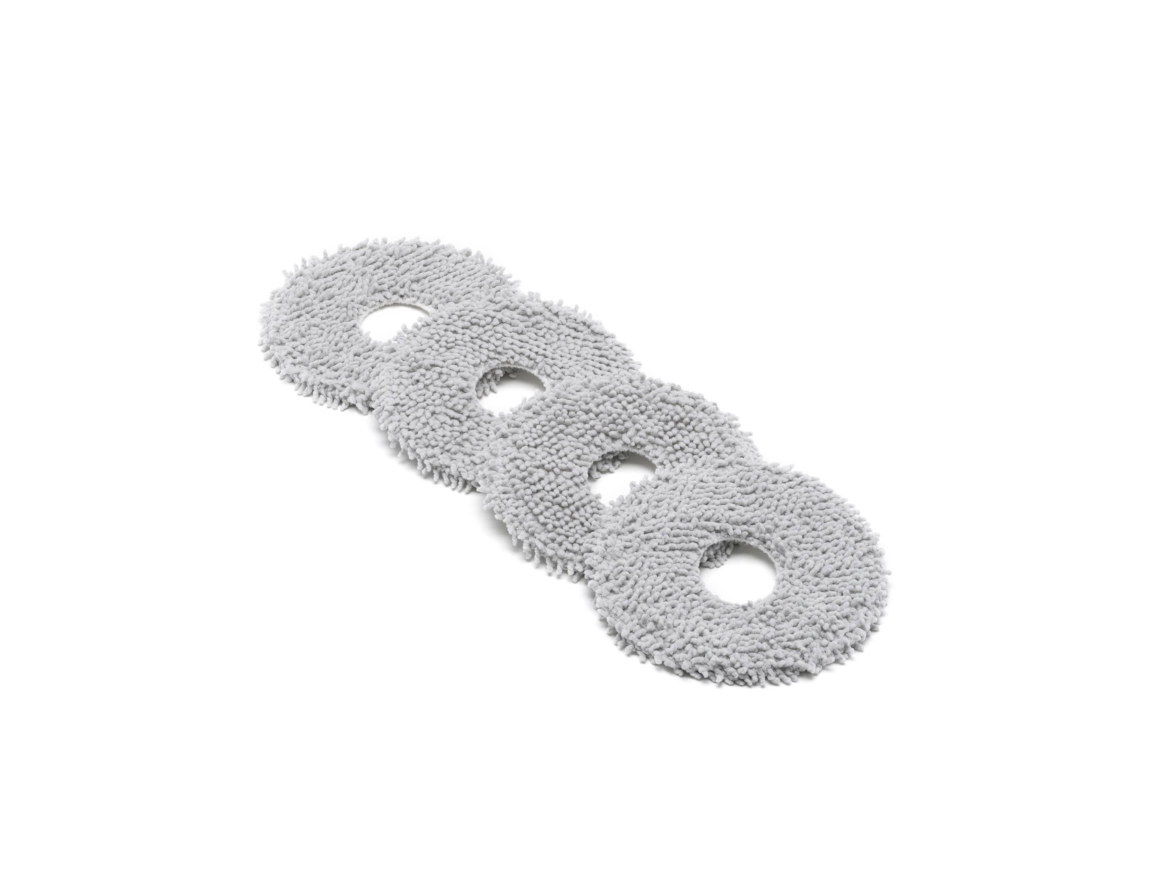 Set von vier Mop Pads für den DJI ROMO, ideal für gründliche Reinigung und Pflege.