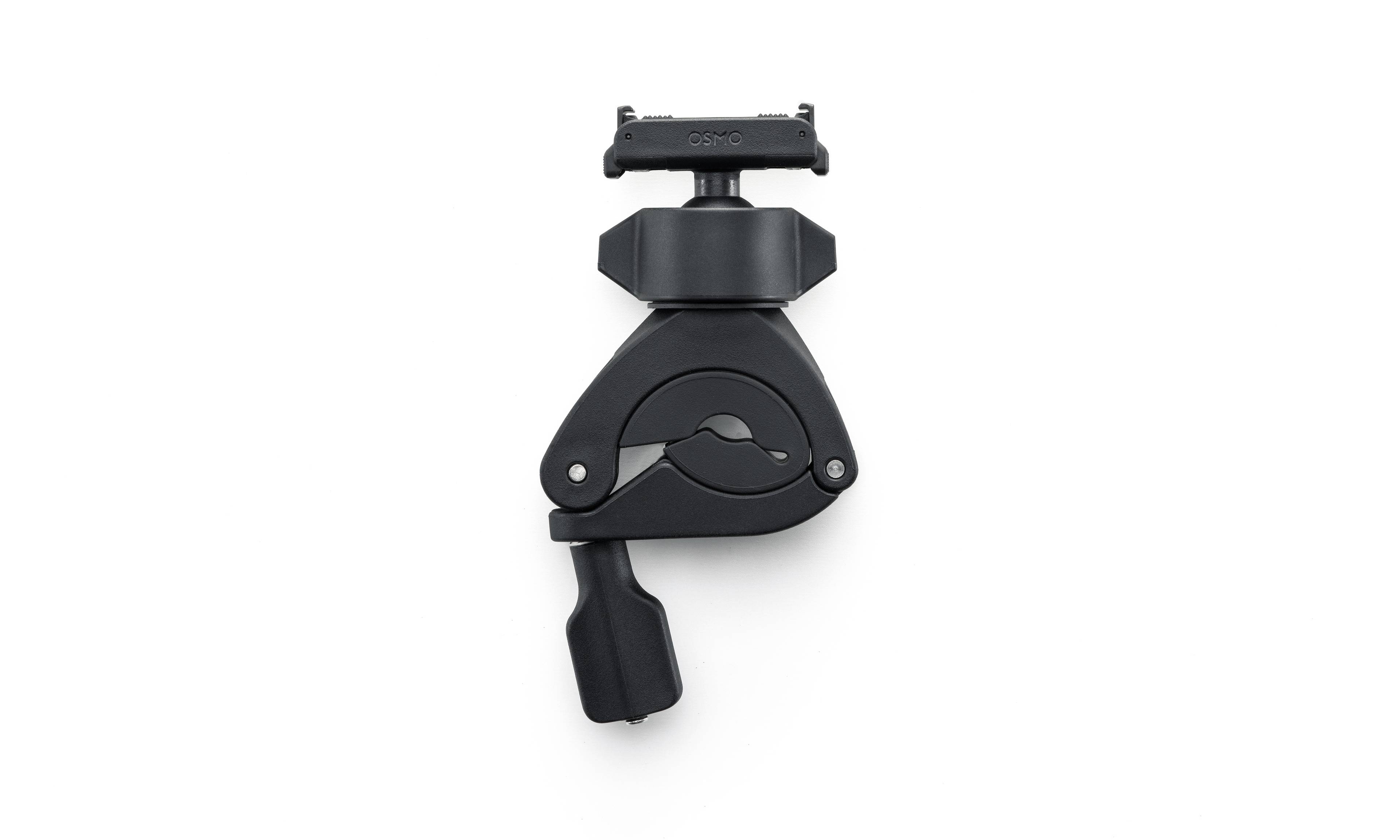 DJI Osmo Action Dual-Direction Mini Handlebar Mount in schwarzer Farbe mit stabiler Halterung.
