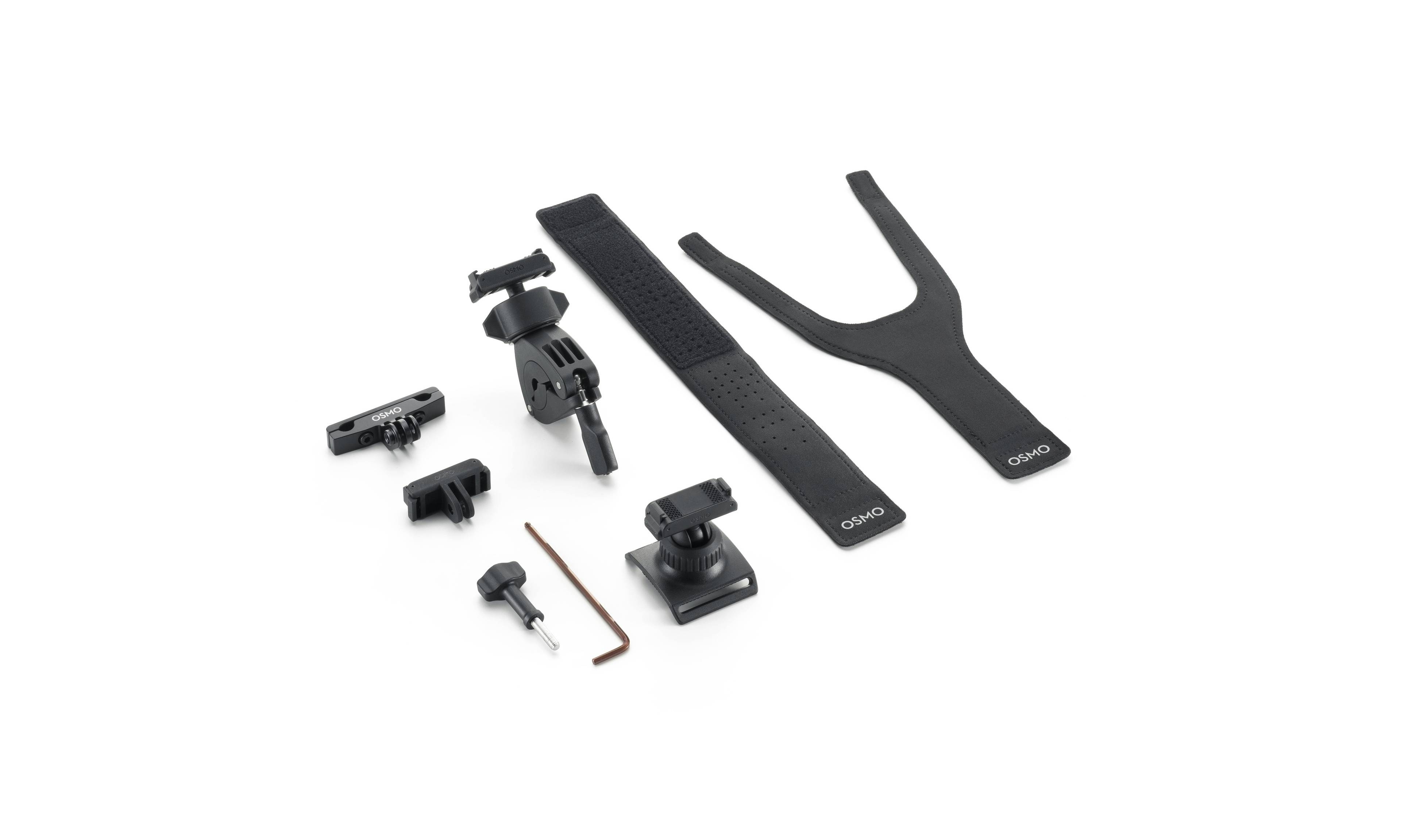 DJI Osmo Road Cycling Accessory Kit mit Befestigungselementen für eine schnelle Montage und vielseitige Nutzung.