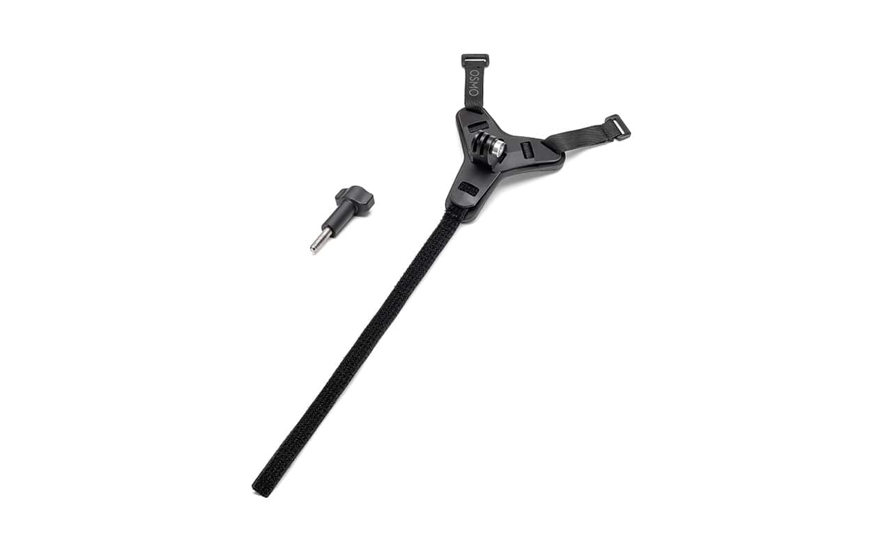 DJI Osmo Action Helm-Kinnhalterung, stabil und einfach zu montieren für ein sicheres Filmen bei Aktivitäten.