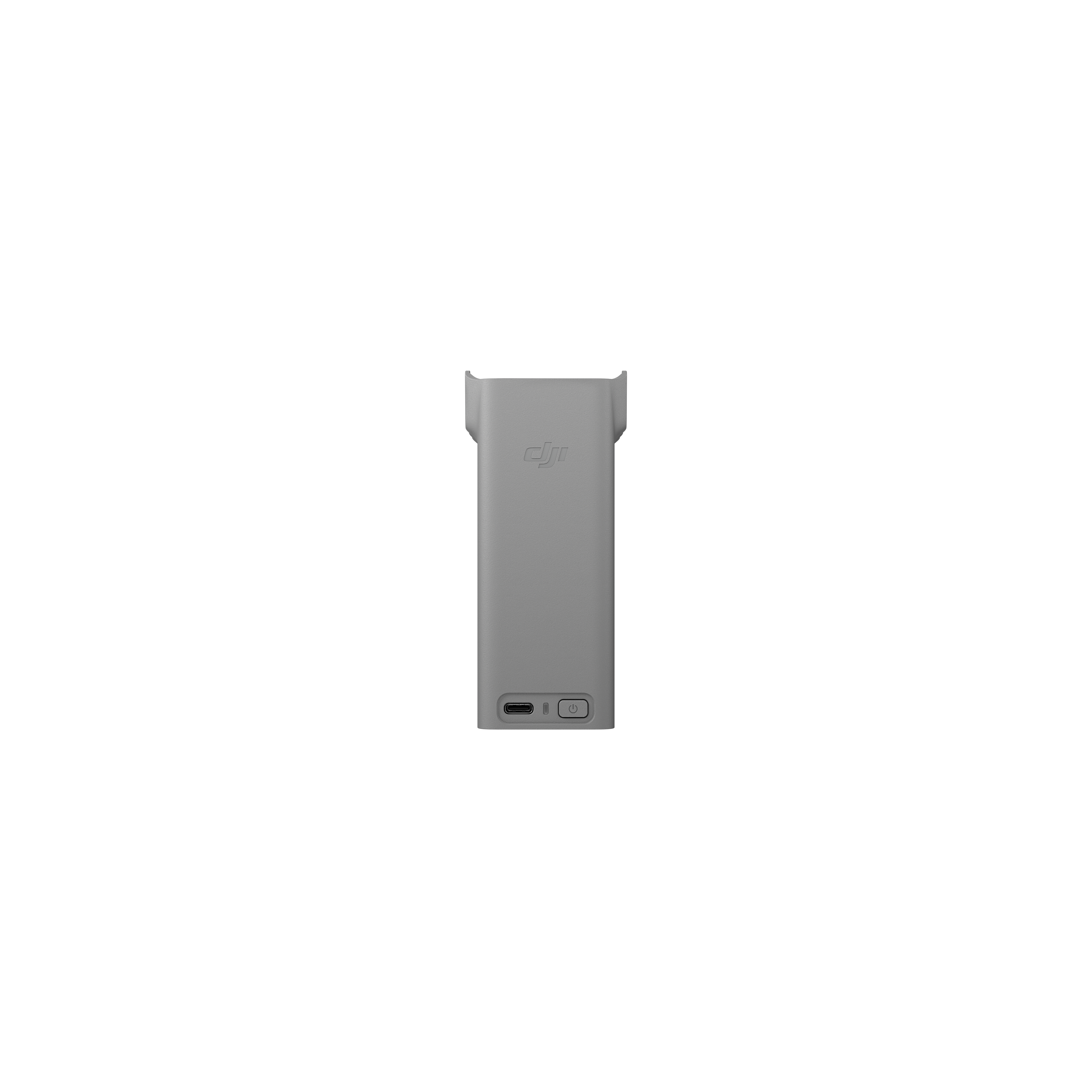 Seitenansicht des DJI Avata 360 Two-Way Charging Hub in grau mit USB-Anschluss.