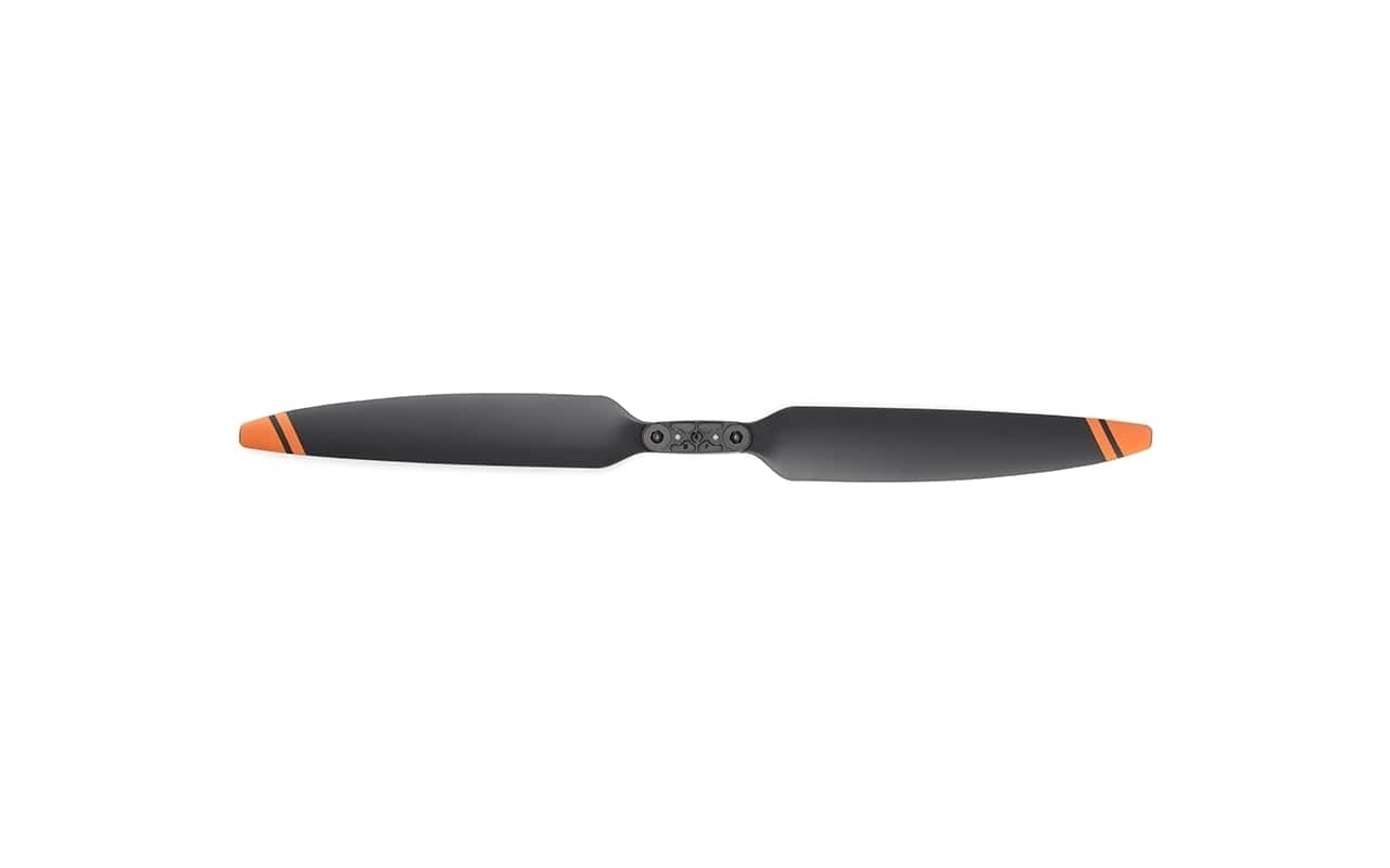 DJI Matrice 350 RTK 2112: Langer Low Noise Propeller mit orangefarbenen Akzenten, ideal für leisen Flug.