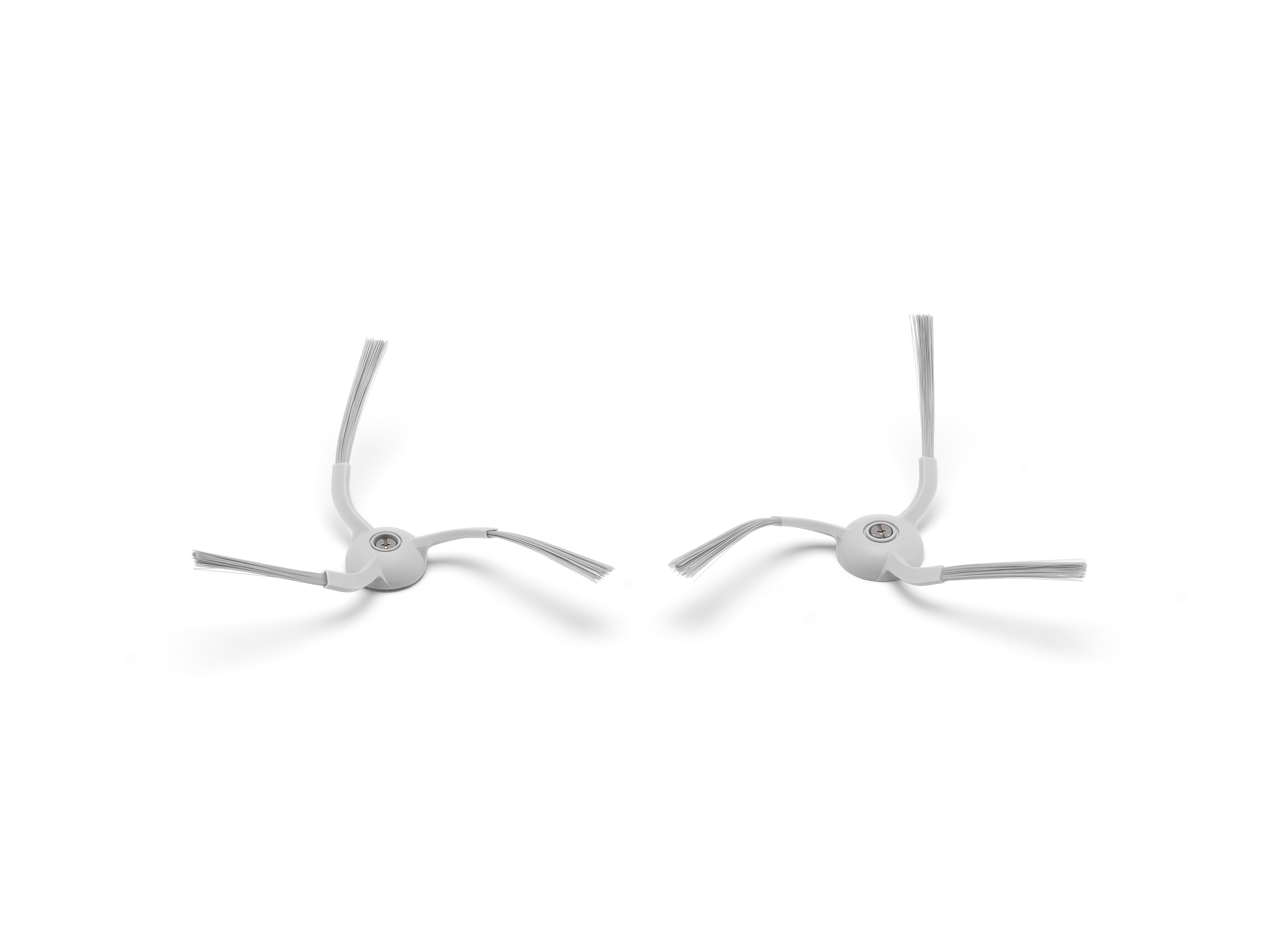 DJI ROMO Side Brush: zwei weiße Seitenbürsten für gründliche Reinigung und effektive Staubaufnahme.