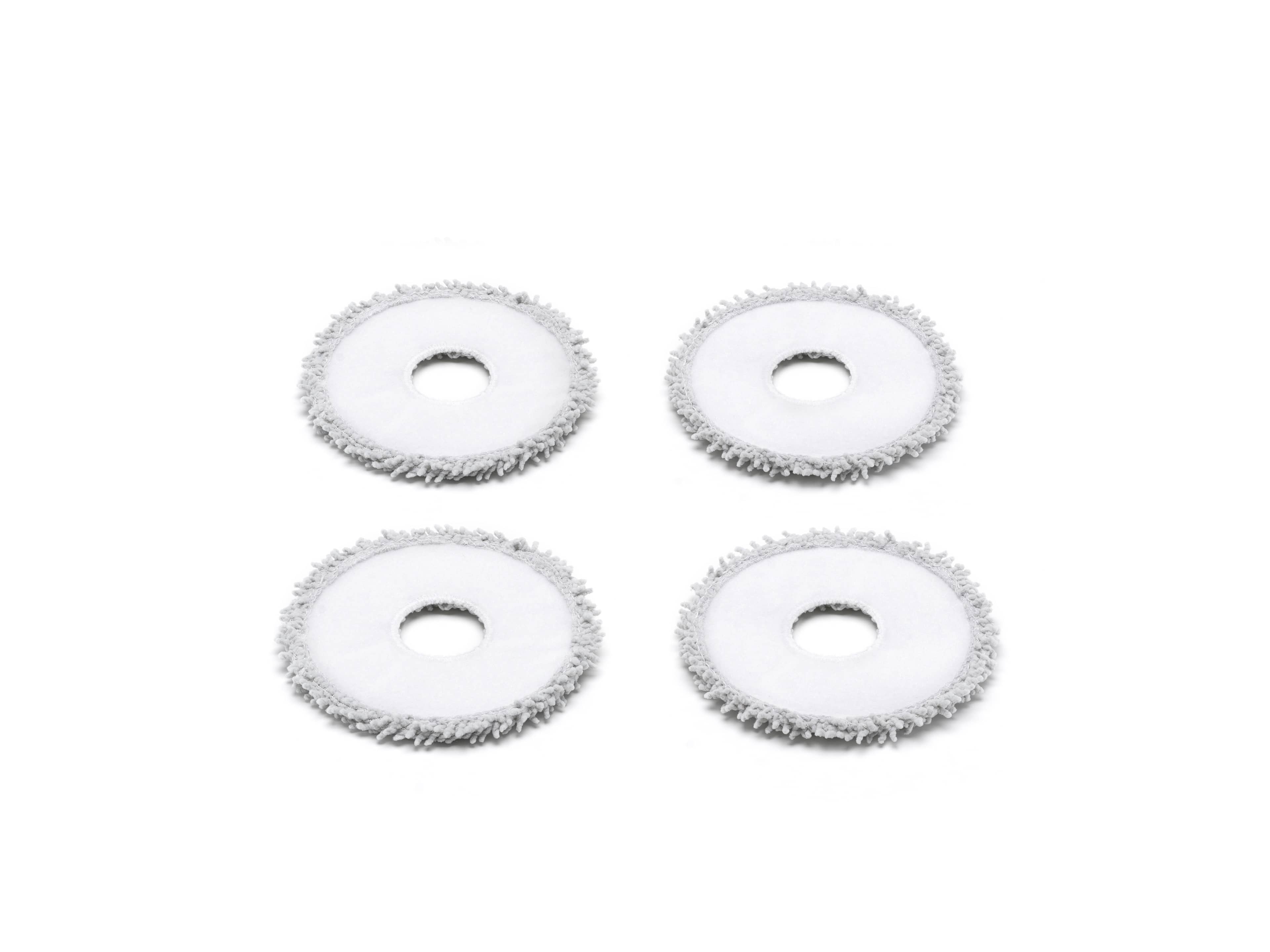 Set mit 4 DJI ROMO Mop Pads in rundem Design für eine gründliche Reinigung.