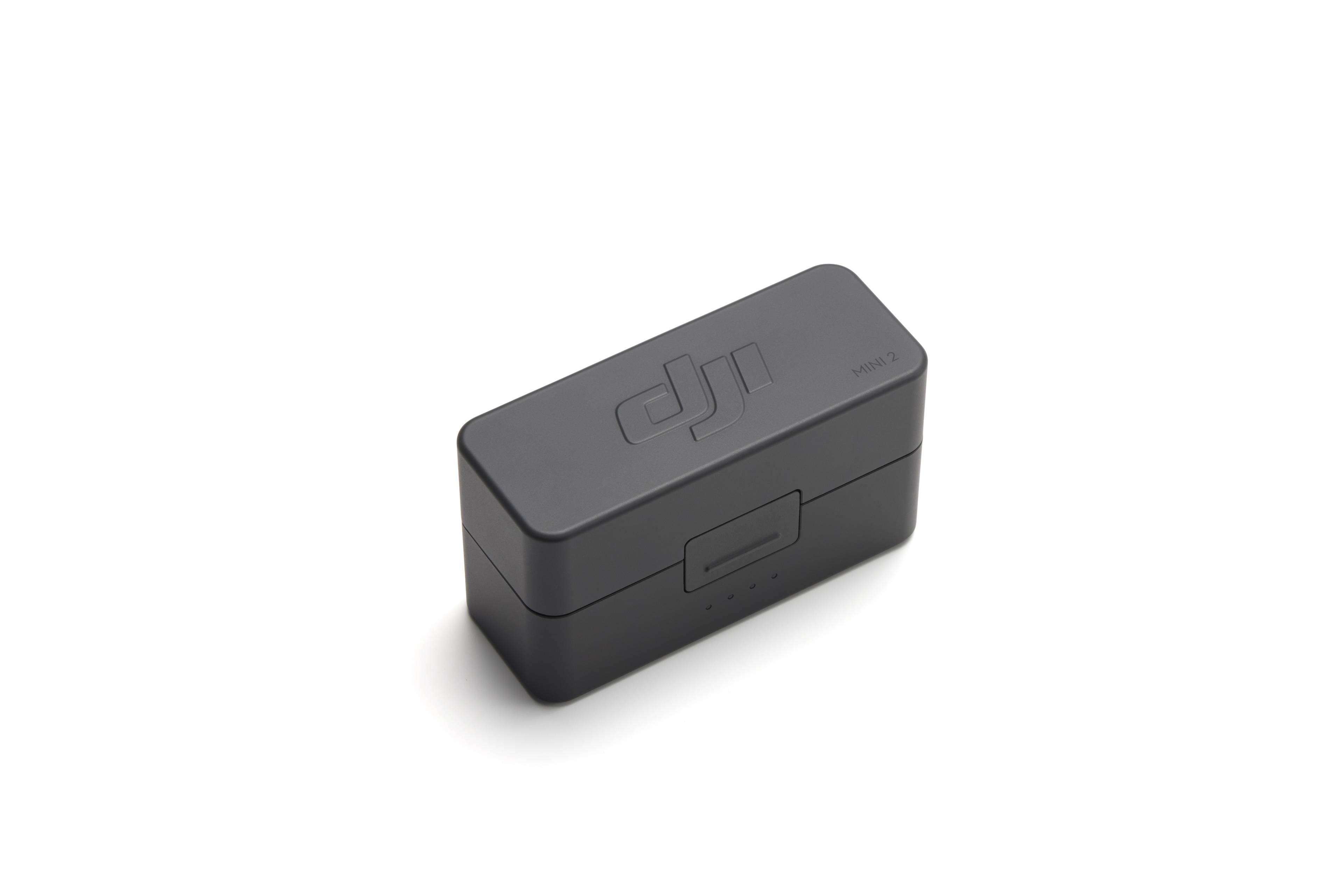 Schwarzes Ladecase für DJI Mic Mini 2, kompaktes Design für einfachen Transport und Aufbewahrung.