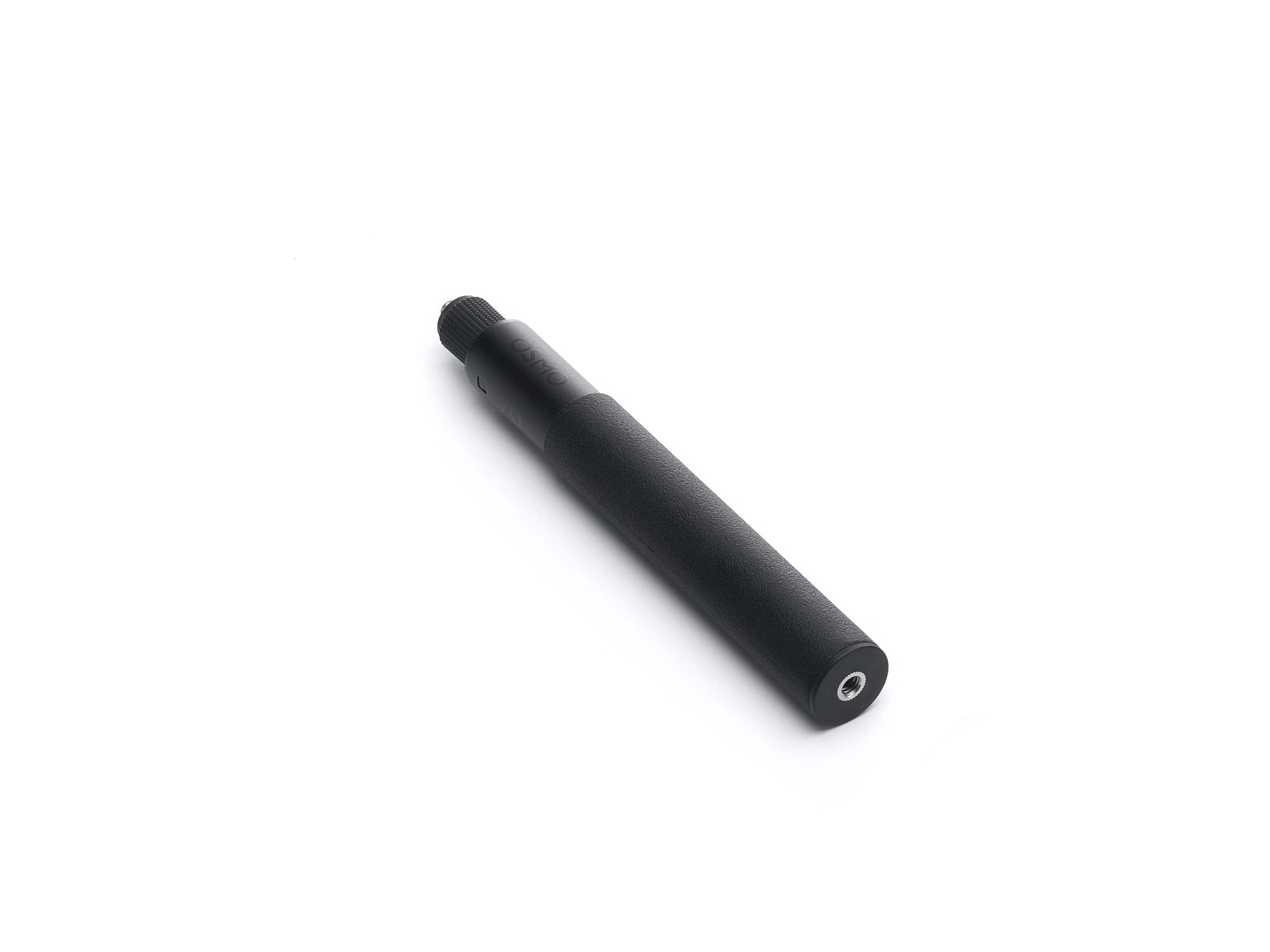 DJI Osmo 70cm Invisible Selfie Stick, liegend mit schlankem, schwarz mattem Design.