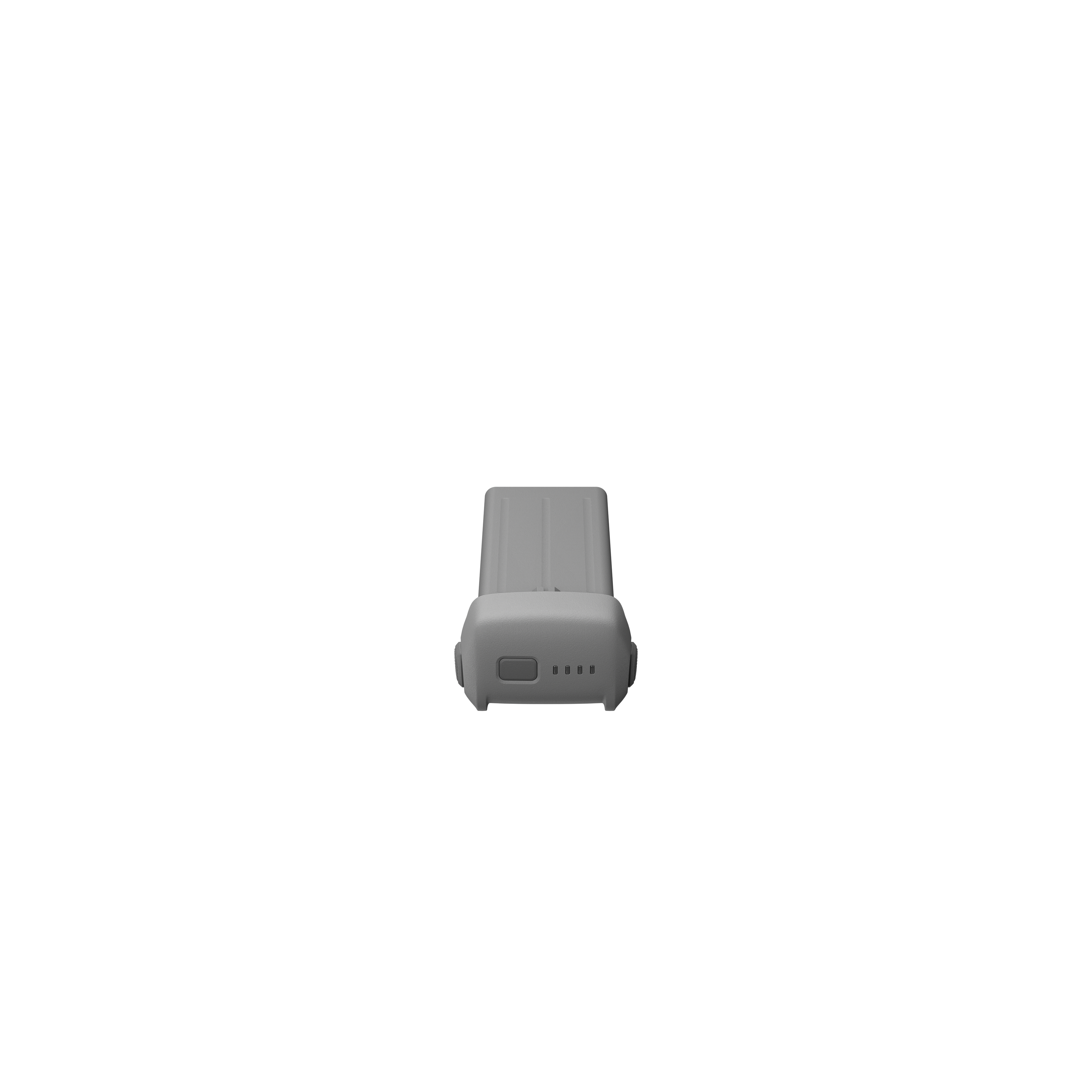 DJI Avata 360 Intelligent Flight Battery in grauer Farbe mit LED-Anzeigen für den Ladezustand.
