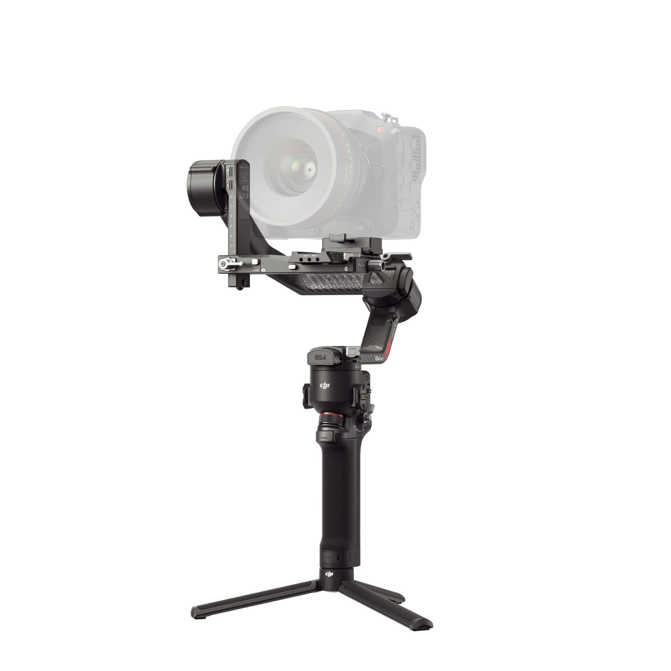 DJI RS 4 Pro Combo: Gimbal-Stabilizer für Kameras mit einem praktischen Handgriff und stabiler Basis.