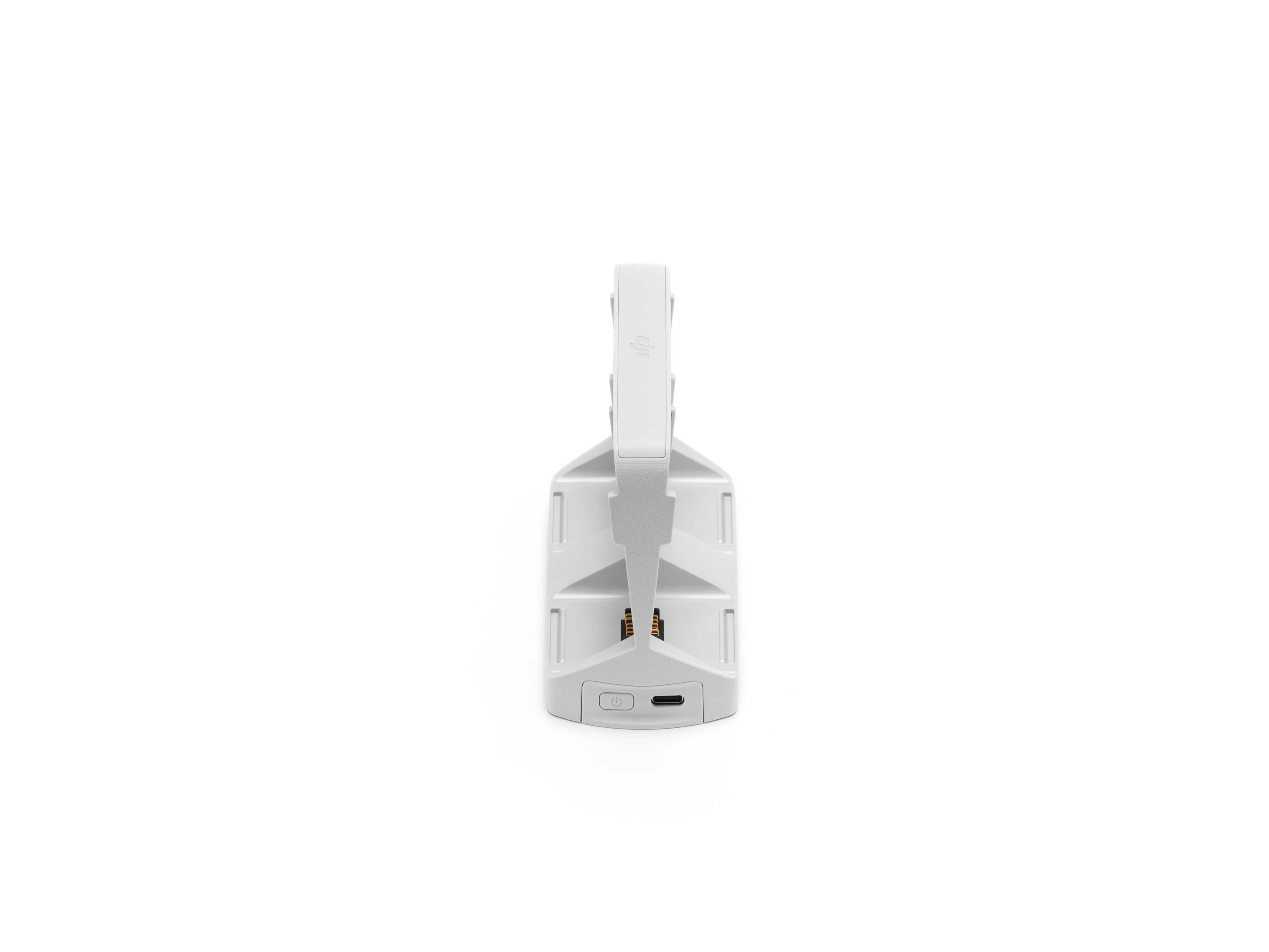 DJI Flip Parallel Charging Hub von oben mit klarer Ansicht der Ladeanschlüsse und des Designs.